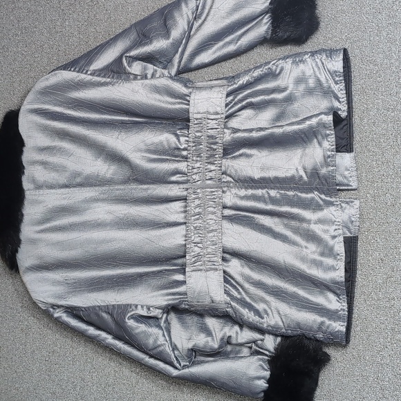 Vintage 80s SKEA PARIS/VAIL Metalic & Fur Ski Jacket Size 12 Made In Colorado - Picture 13 of 16